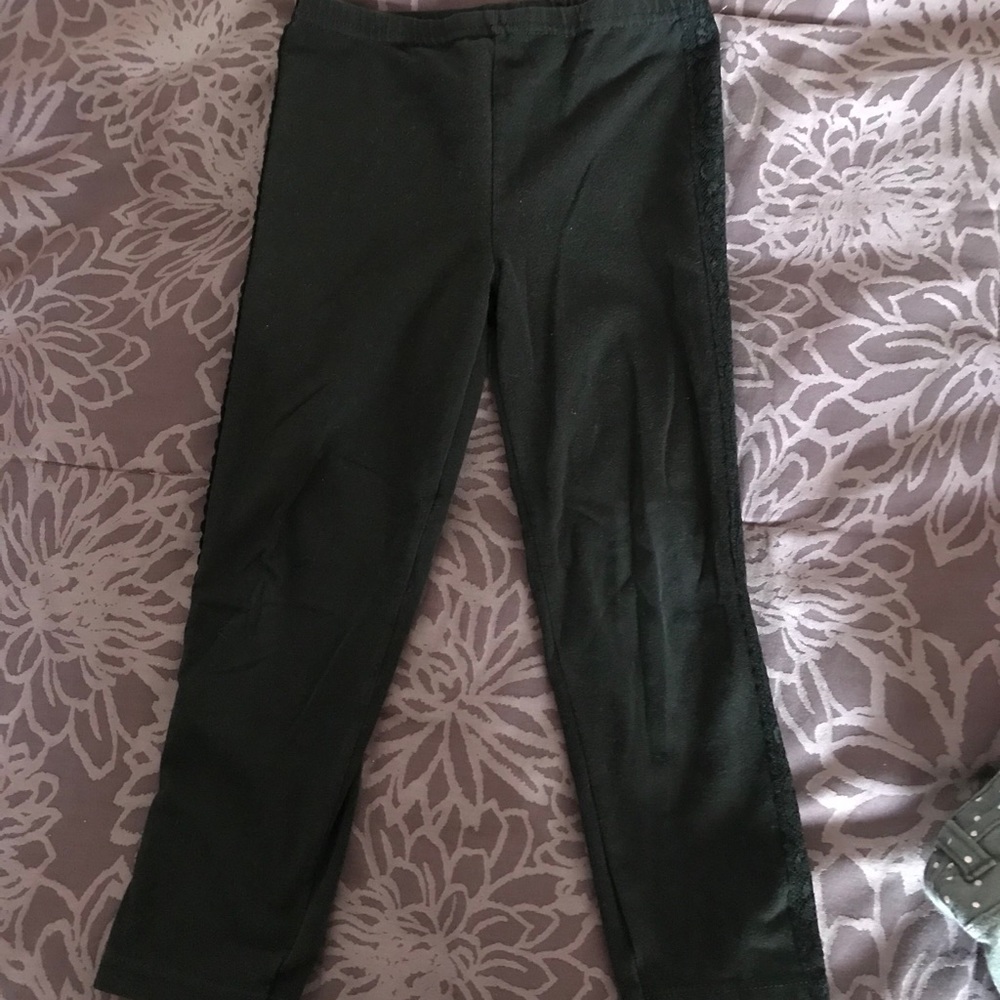 5T Leggings w Floral Design on Sides